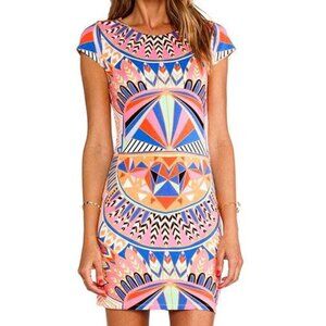 Mara Hoffman Mufasa Abstract Cap Sleeve Dress; Size Small